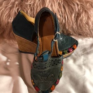 Handmade Leather Wedge Sandals (NWOT)